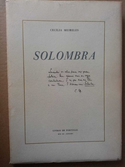 livro: Cecilia Meireles “Solombra”