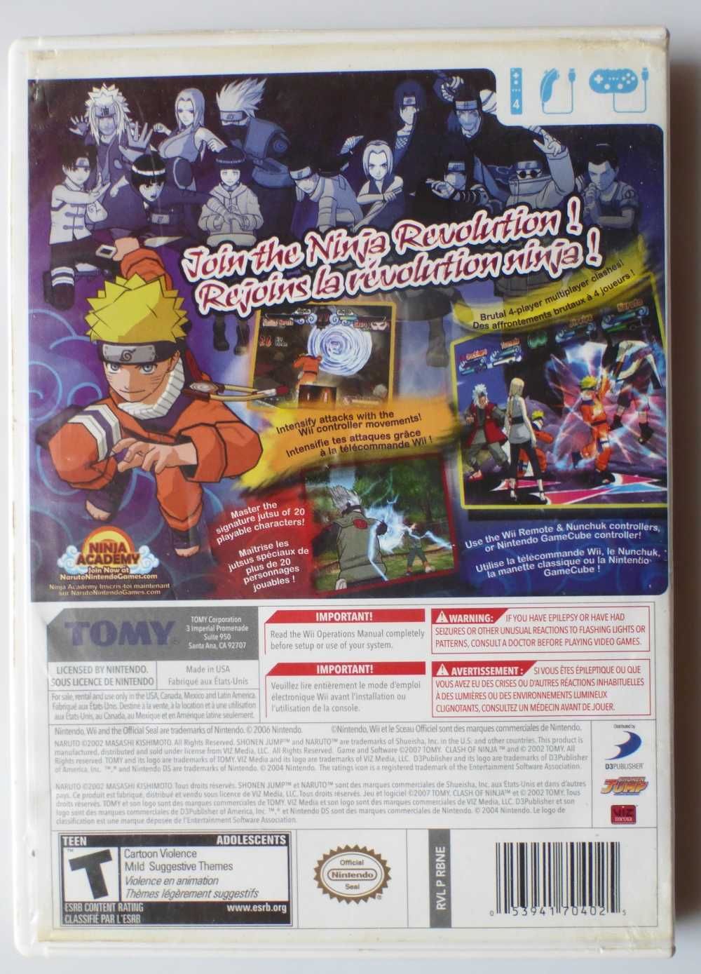 Gra na WII NARUTO Clash of Ninja Revolution USA import