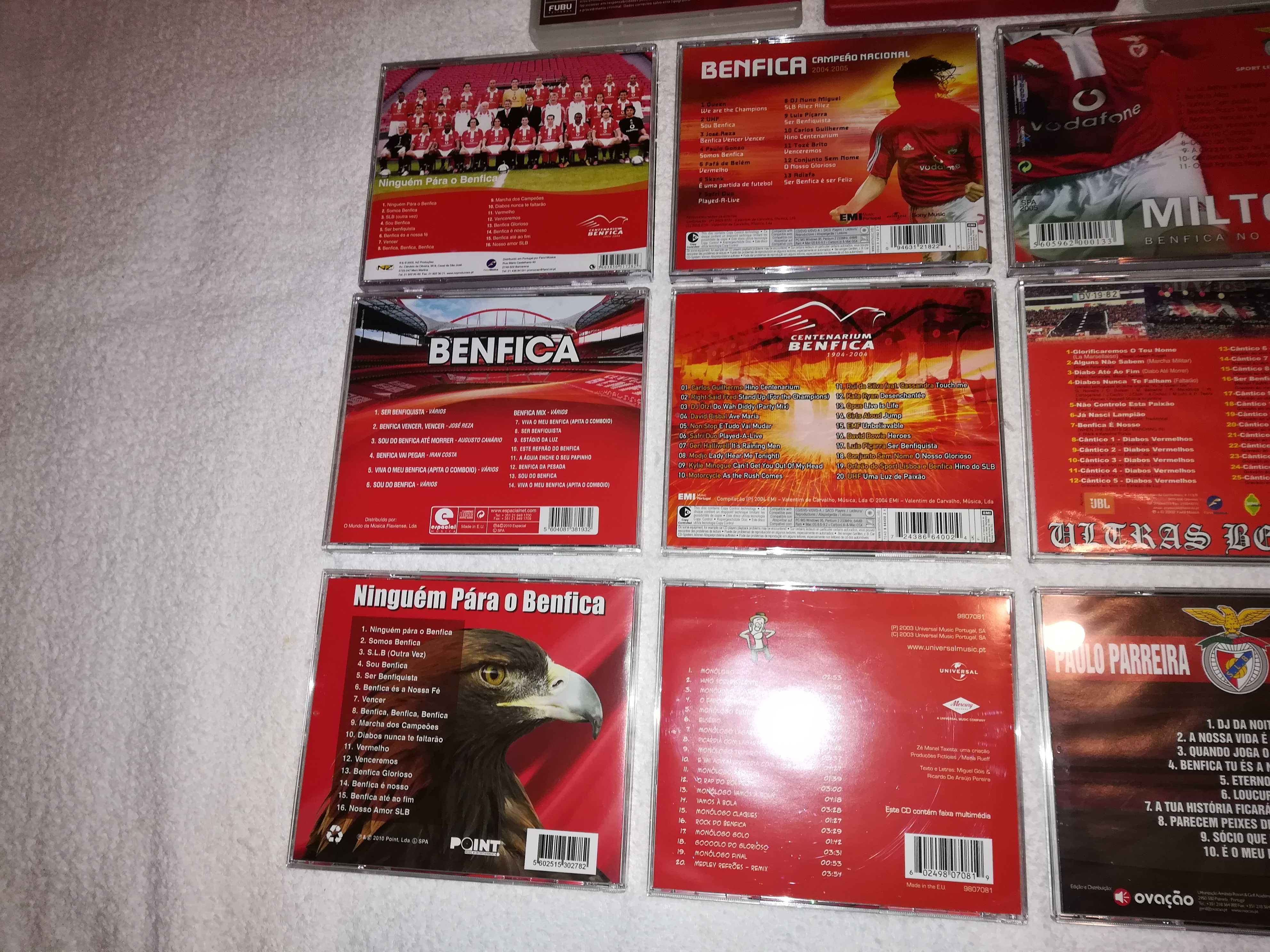 benfica (vários dvds e cds de música) alguns raros