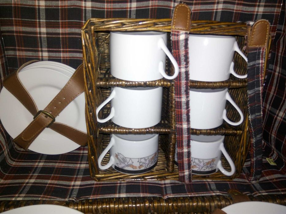 Люксовый чемодан для пикника с посудой