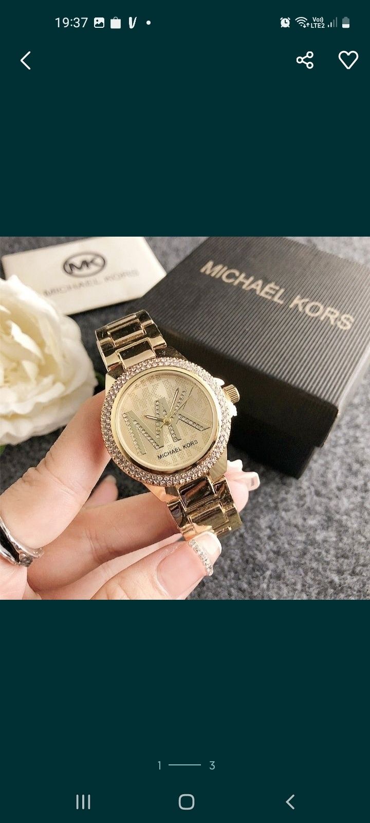 Damski zegarek Mk plus pudelko