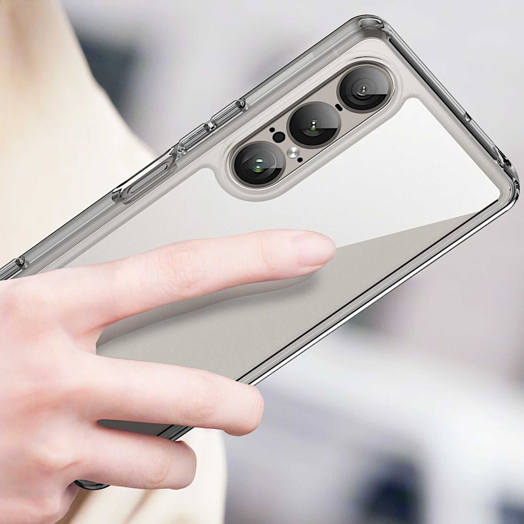 Etui ELEVATE HEXAGON do Sony Xperia 1 VII - Clear