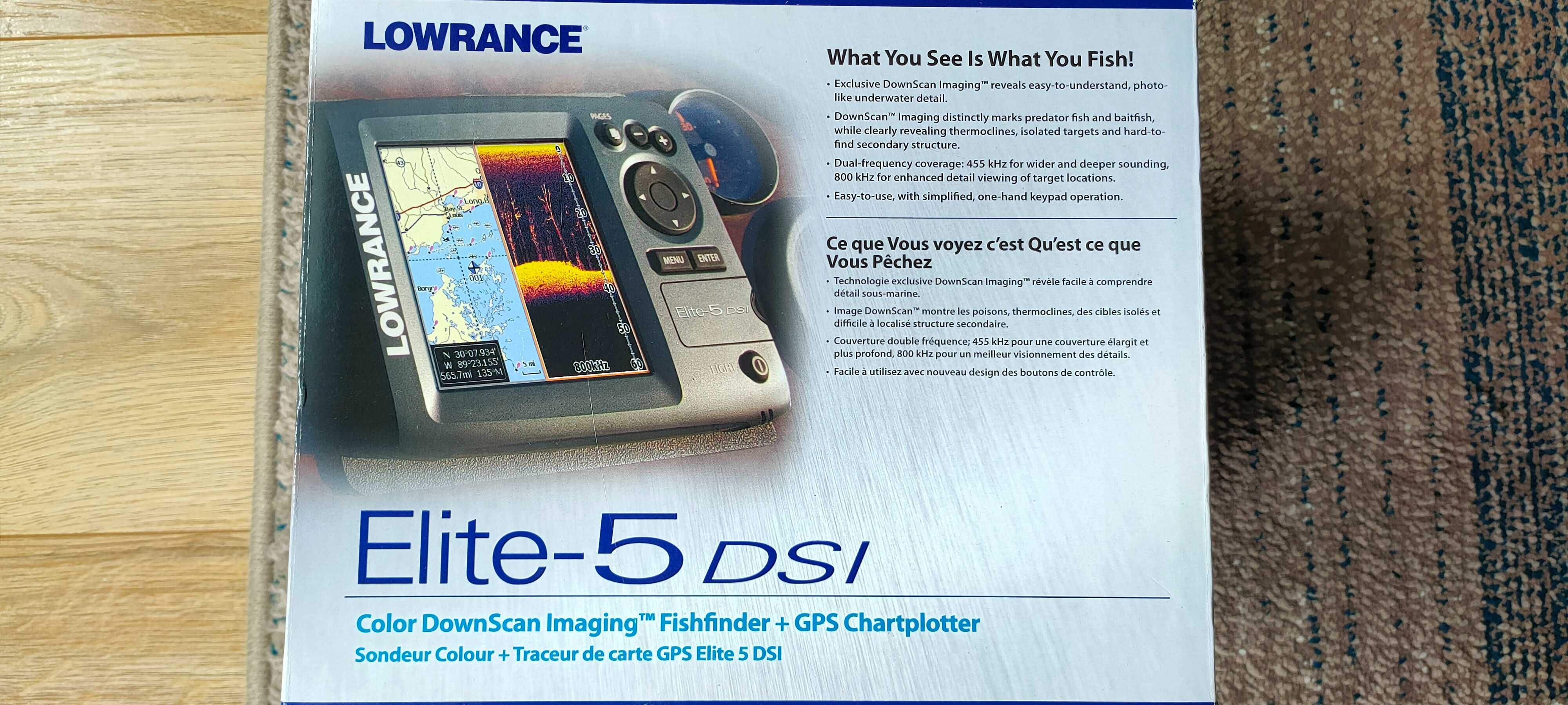 Sprzedam Echosondę Lowrance Elite-5 DSI GPS