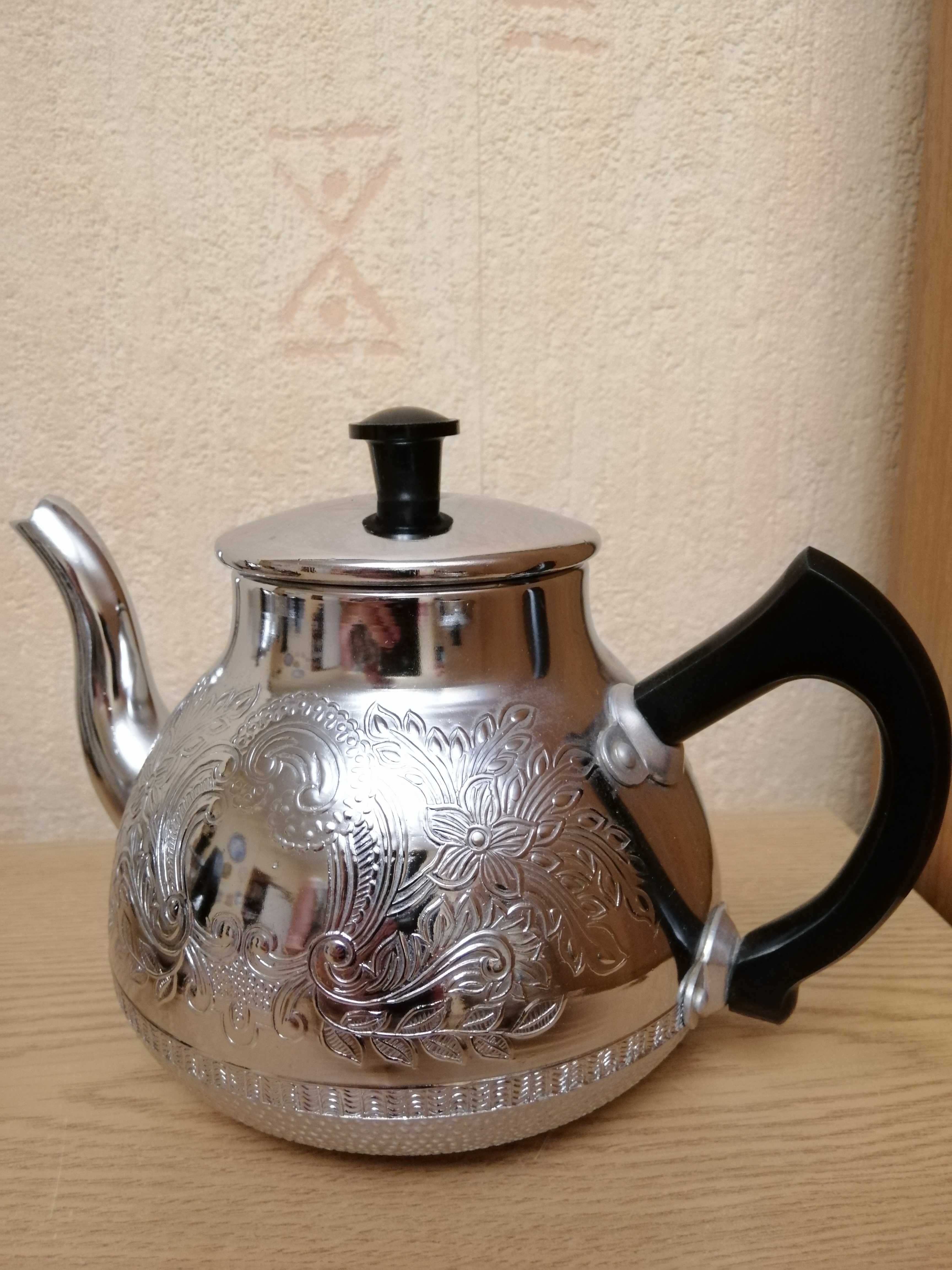 Чайный сервиз из 5  предметов, посеребрение, знак качества СССР