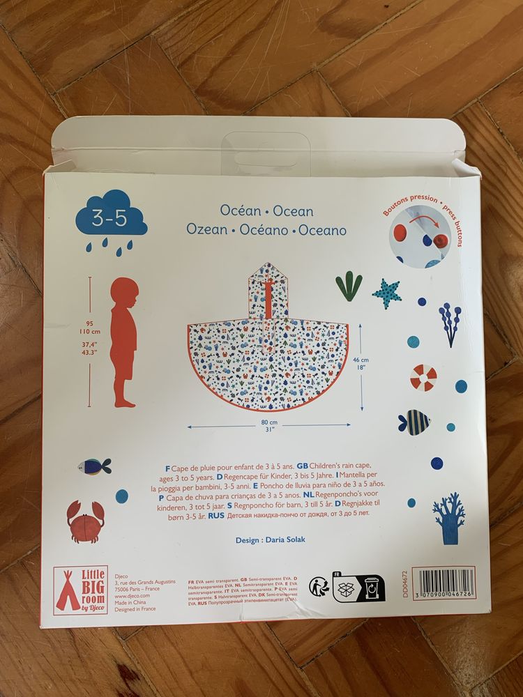 Capa ou poncho de chuva