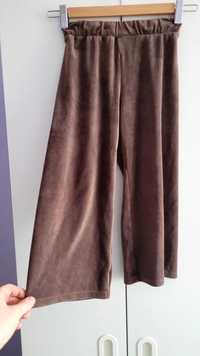 Spodnie Lindex brązowe szerokie nogawki