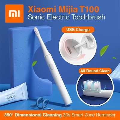 Xiaomi escova de dentes Mijia Elétrica T100 Sonic Toothbrush STOCK OFF