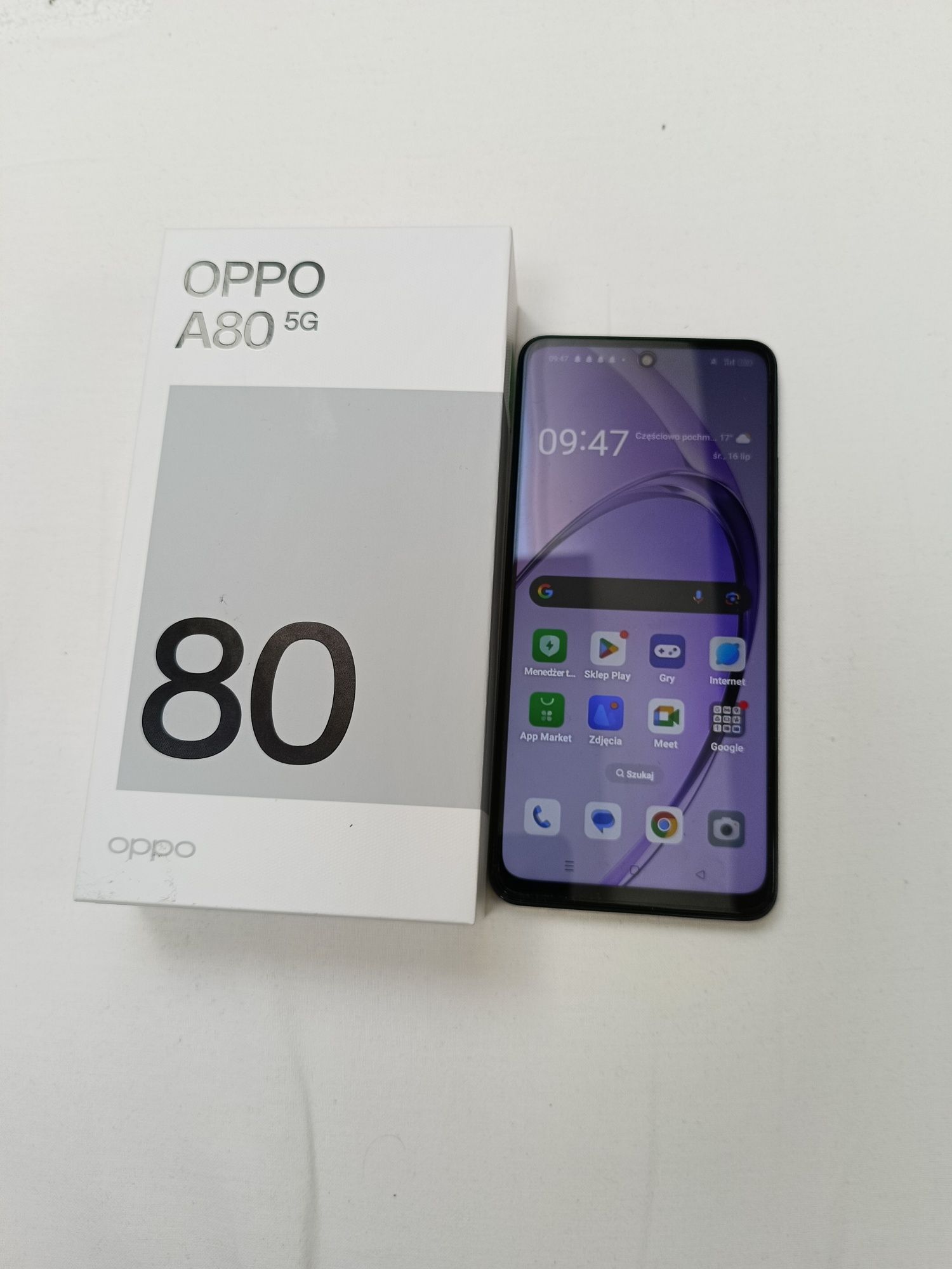 Oppo A80 5G zestaw - smartphone