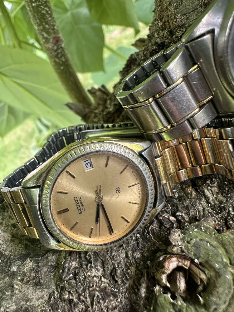 3 x zegarek Seiko w tym titanium chronograph - uszkodzone