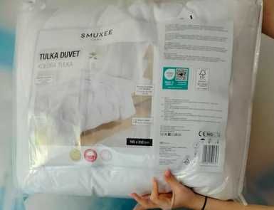 Smukee Tulka Duvet Kołdra Pikowana Całoroczna 200x160cm Biała ozdobna