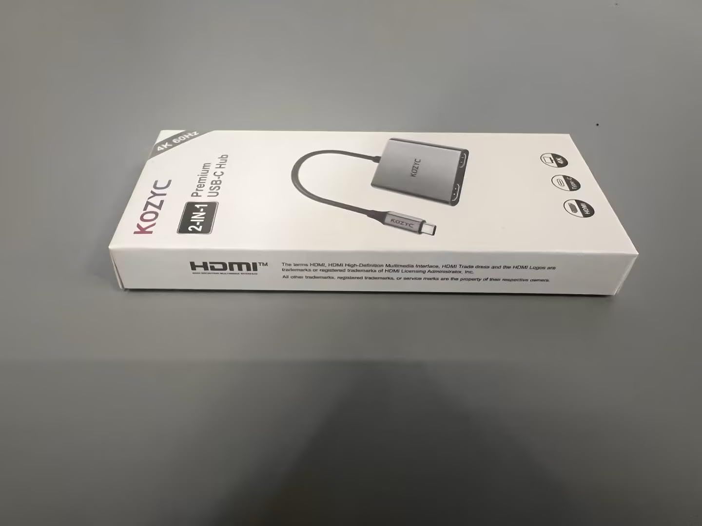 Адаптер USB C на два HDMI 4Kа60hz, розгалужувач типу C на HDMI для ро