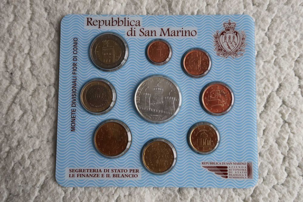 Carteira Moedas EURO Coins - SÃO MARINO (Vários Anos)