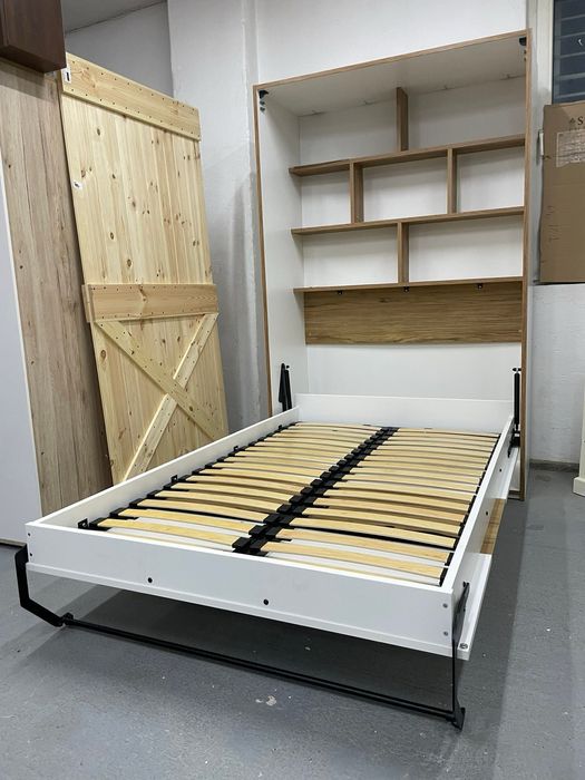 Łóżko składane z regałem szafa 120x200cm NOWE białe