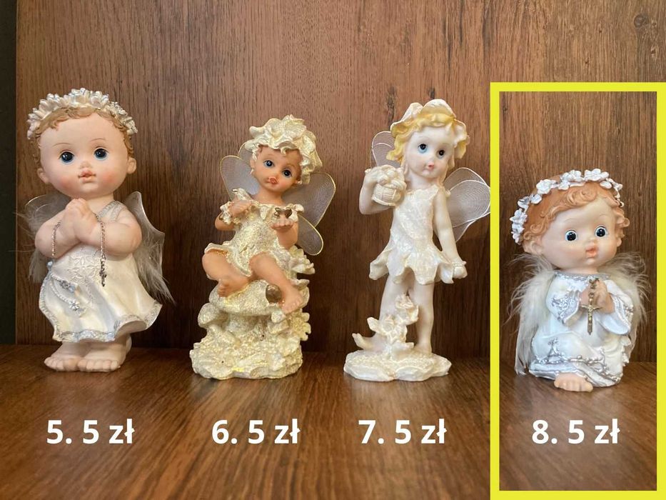 Aniołki, różne wielkości i materiały