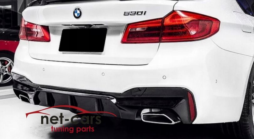 Dyfuzor dokładka spoiler tył BMW G30 G31 Mpakiet wzór M5 czarny mat