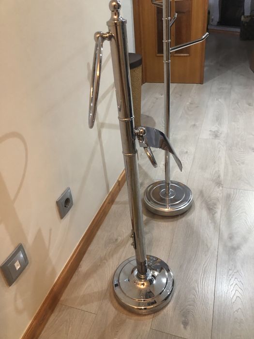 Suporte toalha triplo e suporte papel e toalha