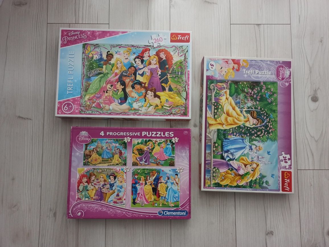 Puzzle dla dziewczynki 3szt - 880 klocków