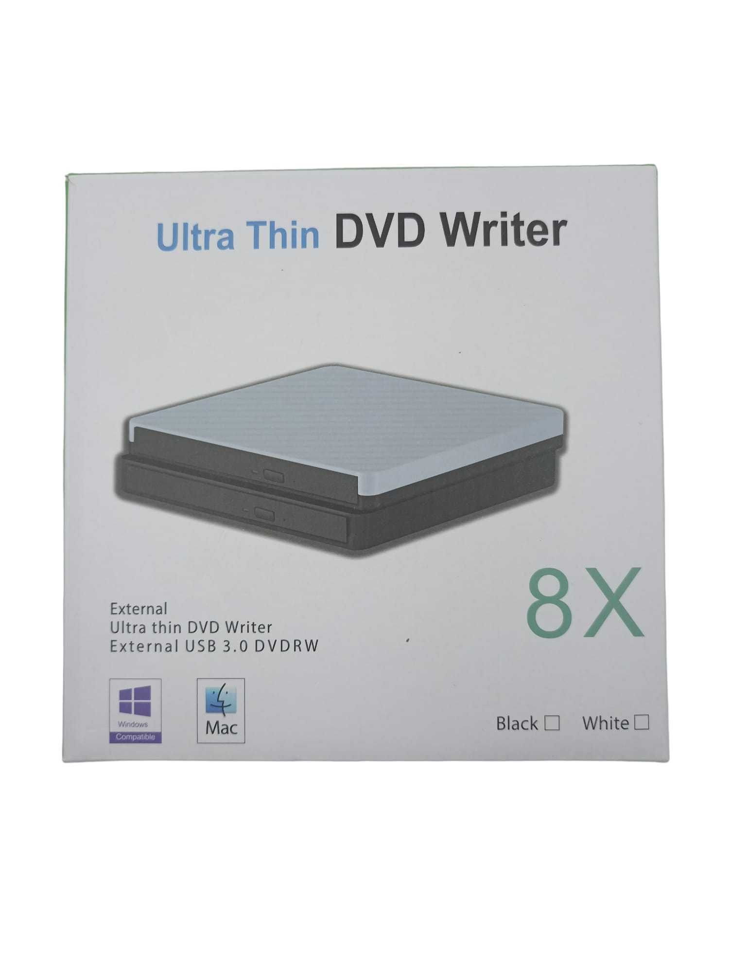Nagrywarka zewnętrzna DVD 8x,  zewnętrzny przenośny napęd - USB 3.0