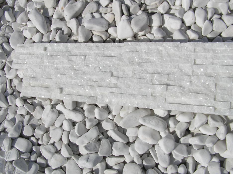 Kamień naturalny,dekoracyjny,elewacyjny,śnieżnobiały,panel15x60,kwarc