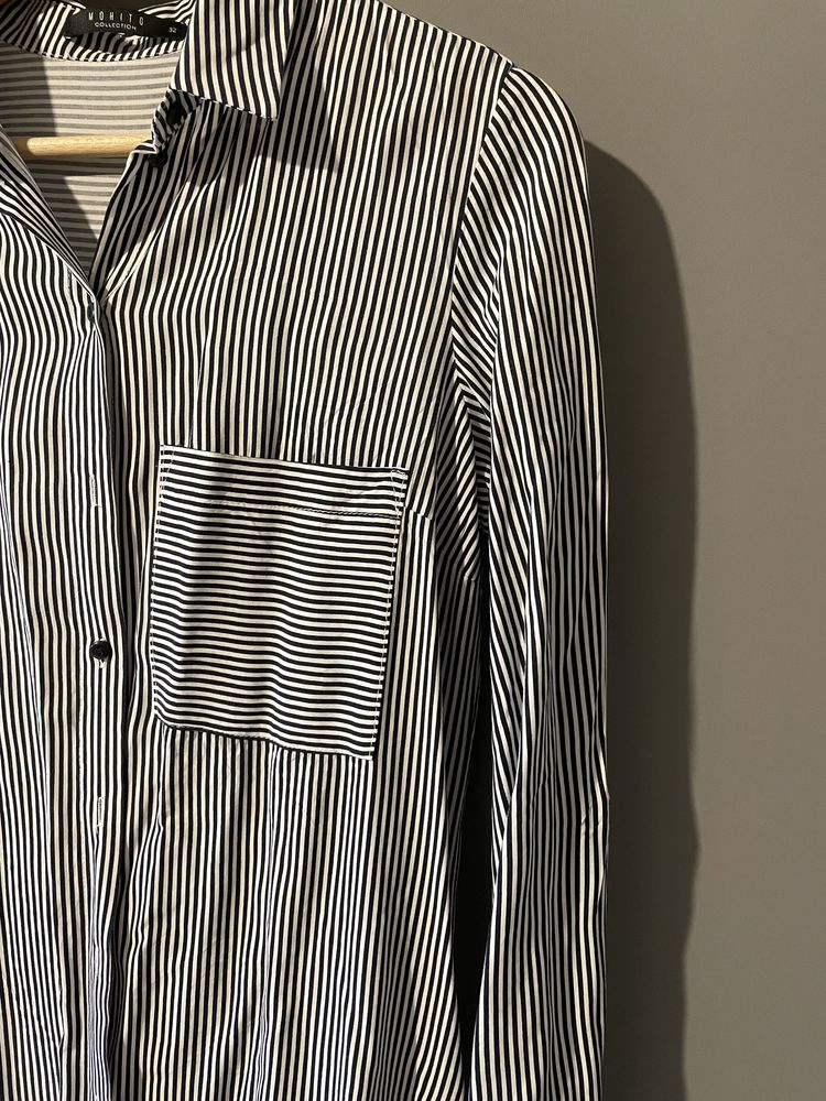Modna koszula w drobne paski -100% wiskoza -rozmiar xxs/ XS