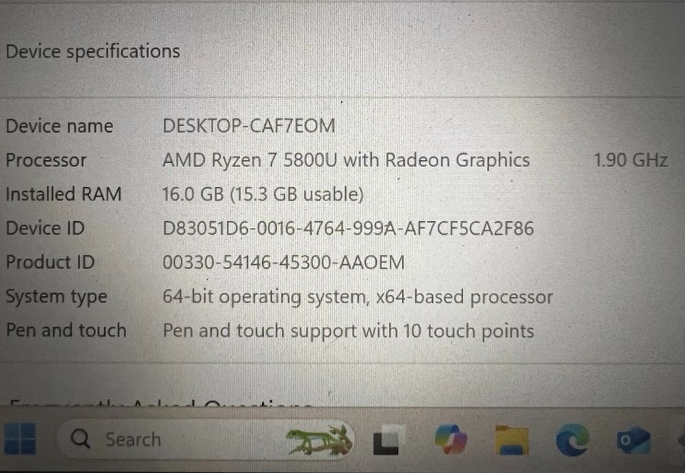 Ноутбук HP Pro x360 435 G8, 14", сенсорний, Ryzen 7 5800u, 16/512 NVMe