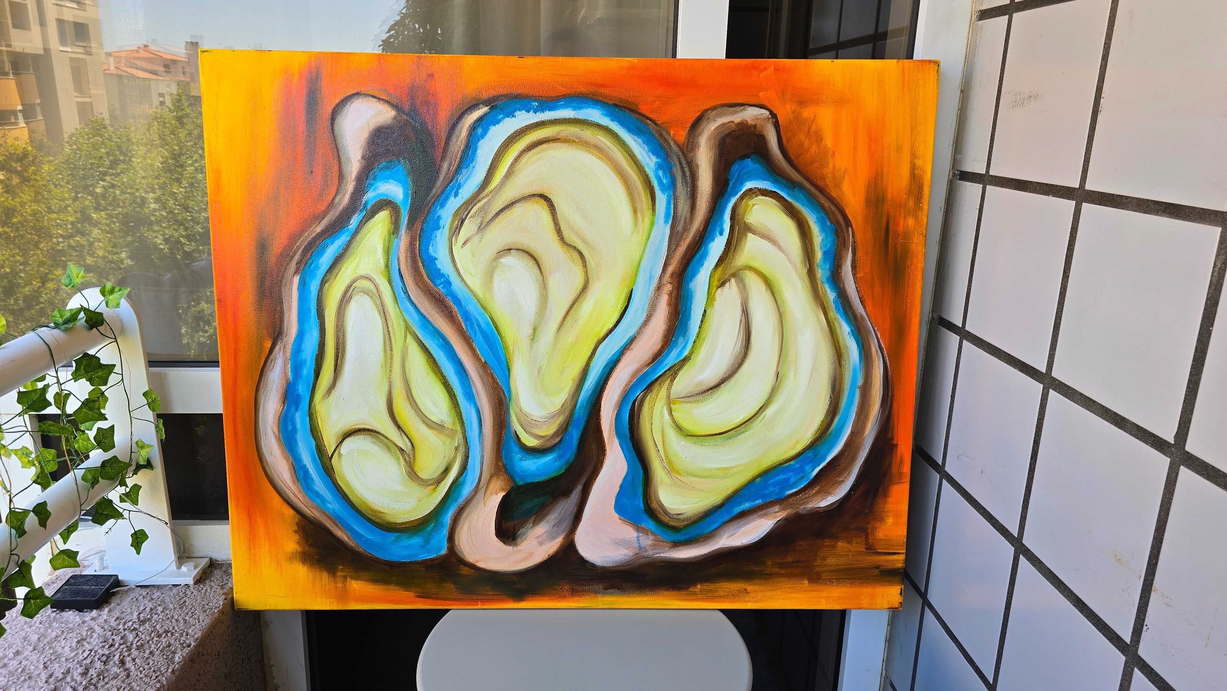 Formas abstratas de ostras 80 × 100 cm