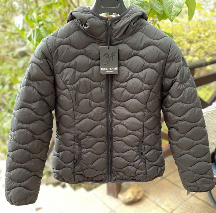 Kurtka dwustronna jesienna panterka/czarna nowa 38 blue flame