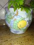 Antyczna chińska porcelanowa doniczka z gliny ceramicznej