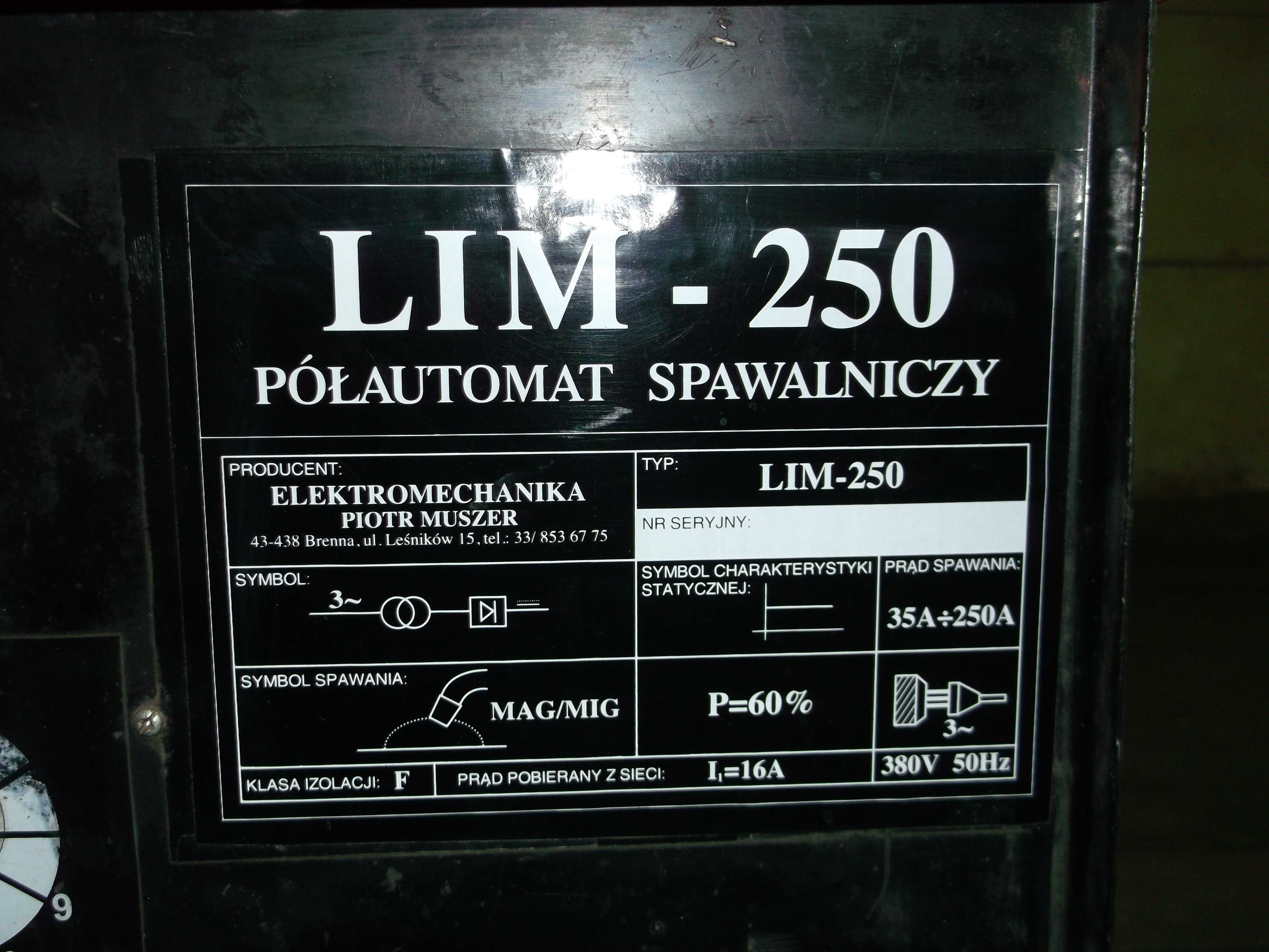 Spawarka,migomat Lim 250A,polska  3x400