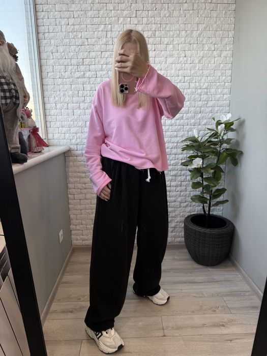 Теплі штани оверсайз тканина полар флис. Широкі теплі штани