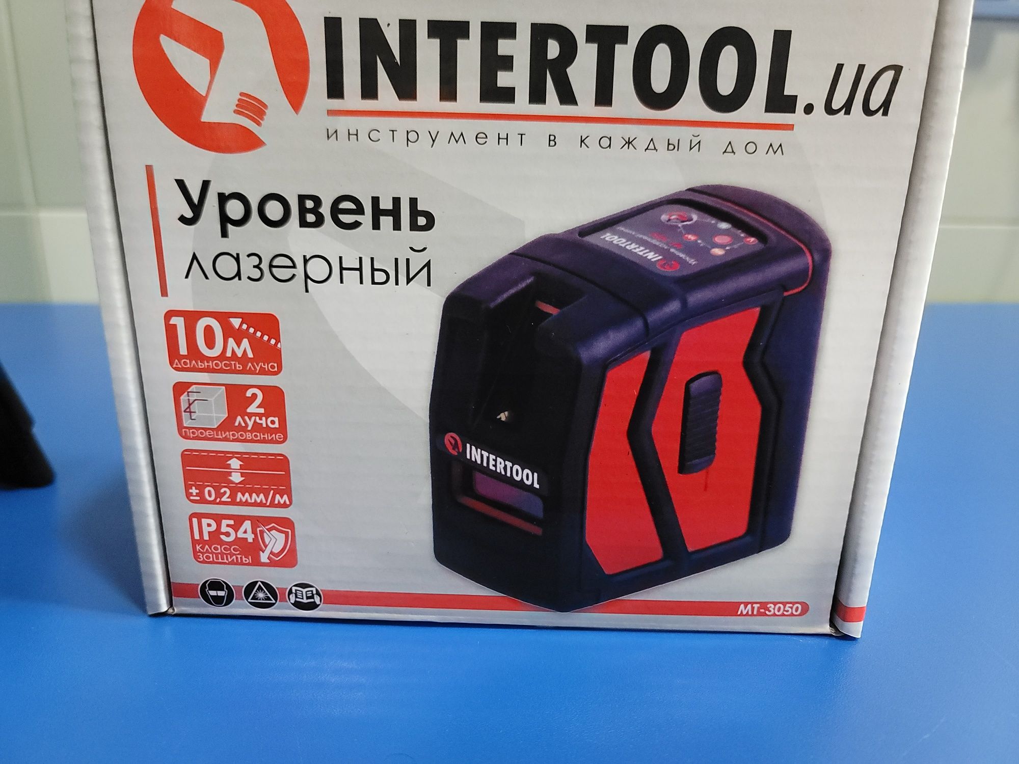 Лазерный уровень нивелир Intertool +Штатив +Переходник +Магнитный угол