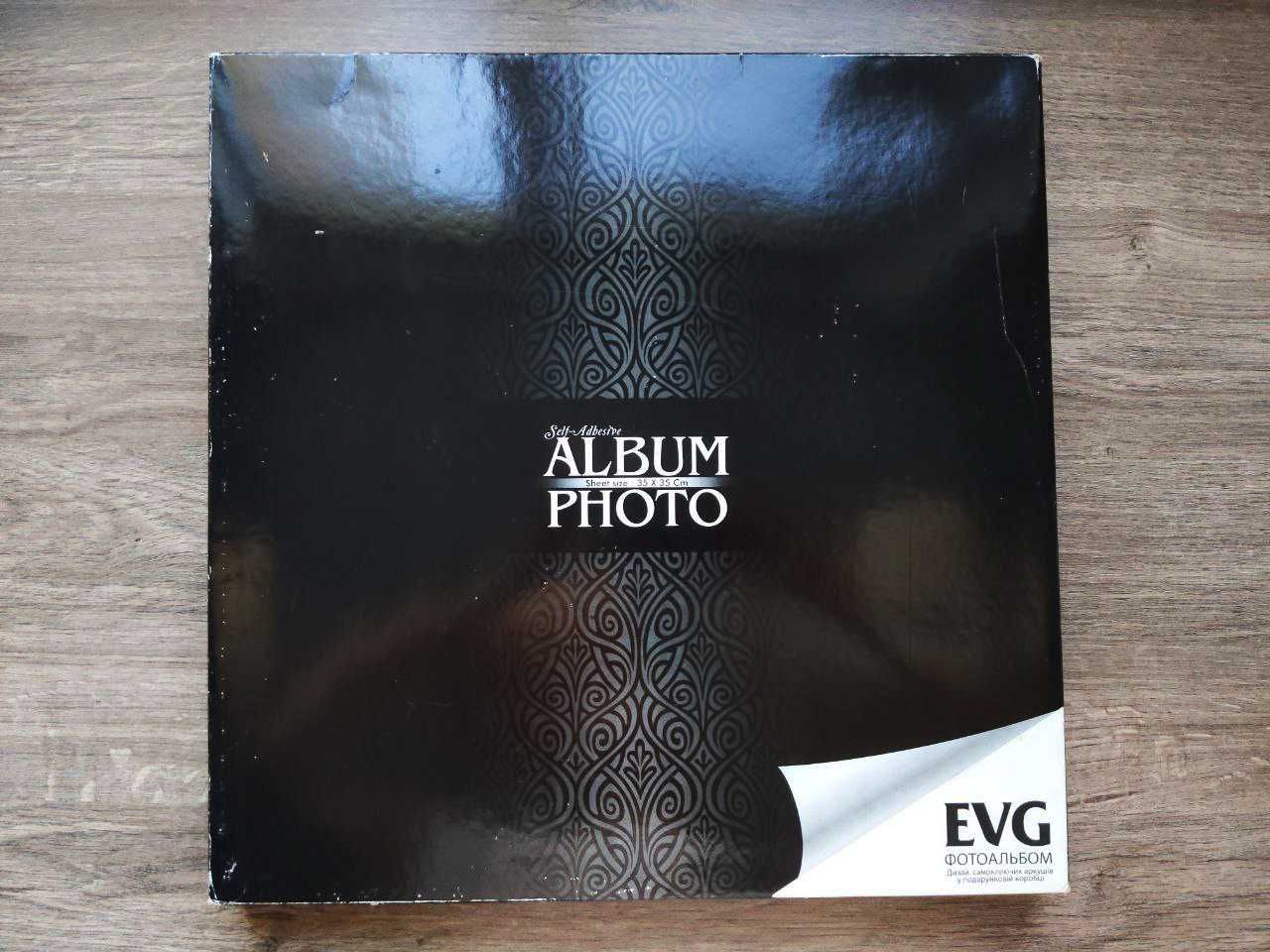 Новий великий чорний фотоальбом evg photograph 35x35 20 sheet w/box
