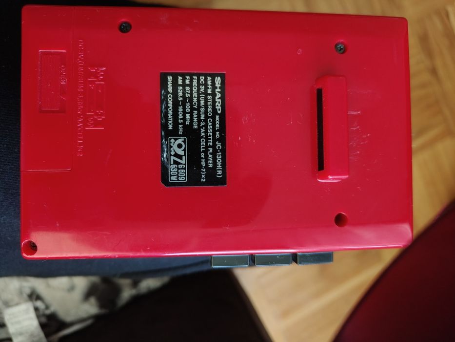 Sharp JC-130H stereo cassette player+AM-FM radio