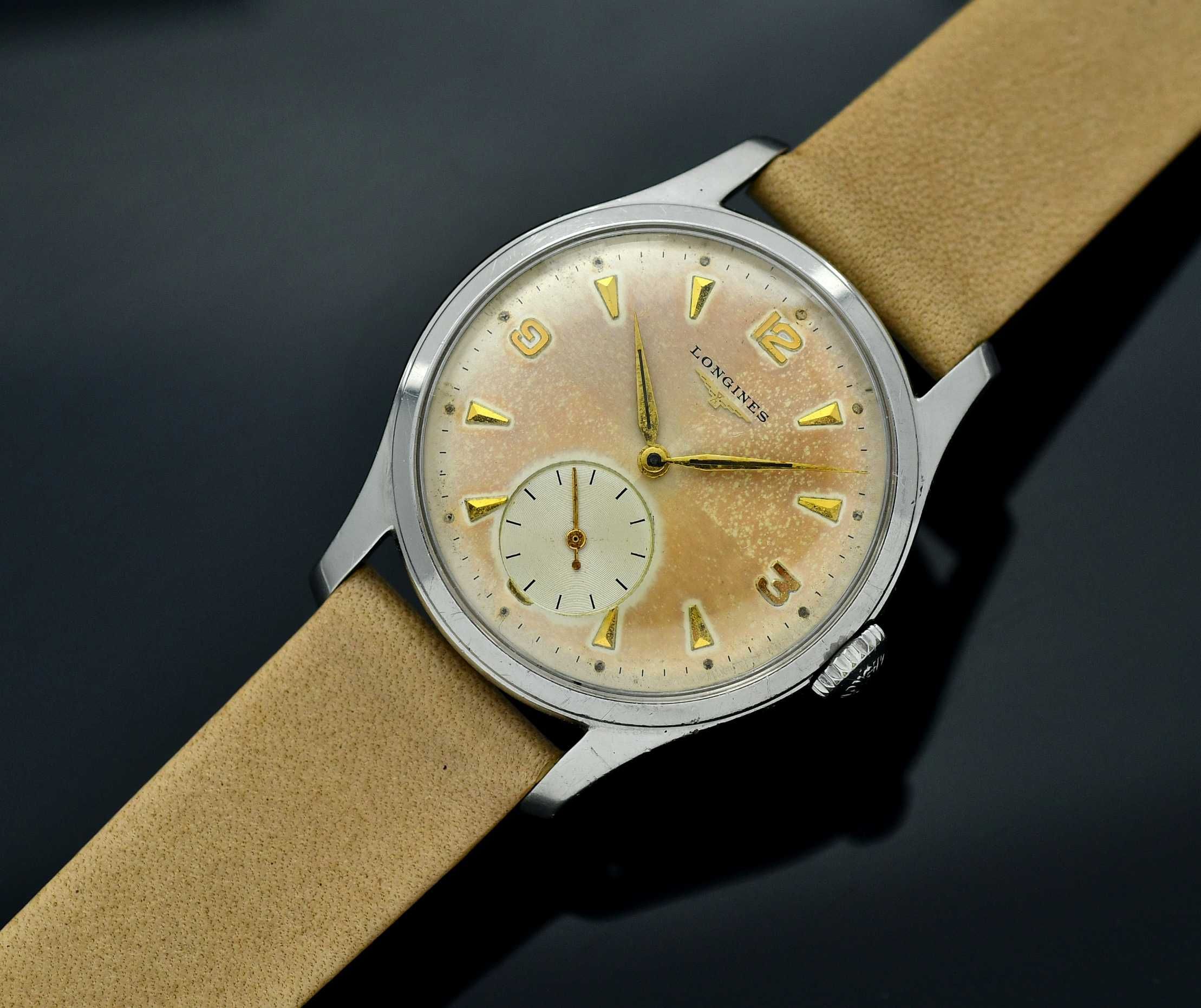 Zegarek LONGINES - Stal 34.5mm - Vintage z 1955 roku - Mechaniczny