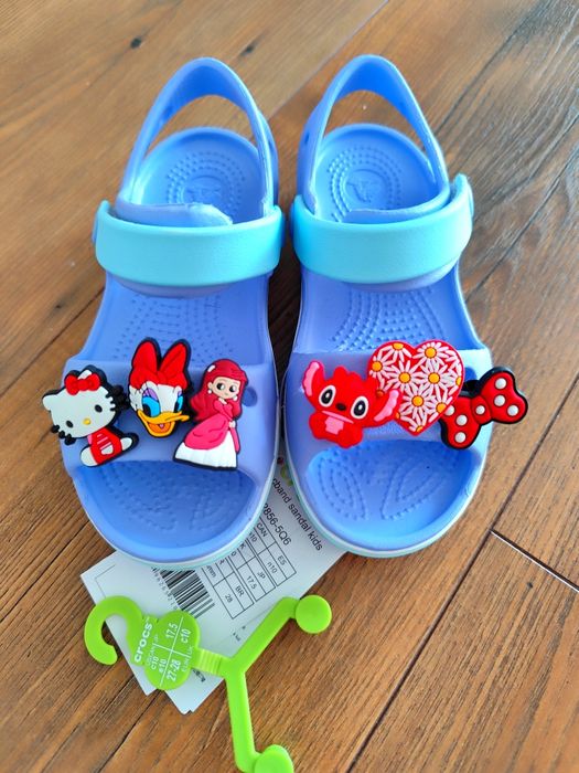 Crocs c10 27 28 nowe piankowe sandały z przypinkami Stitch myszka Minn