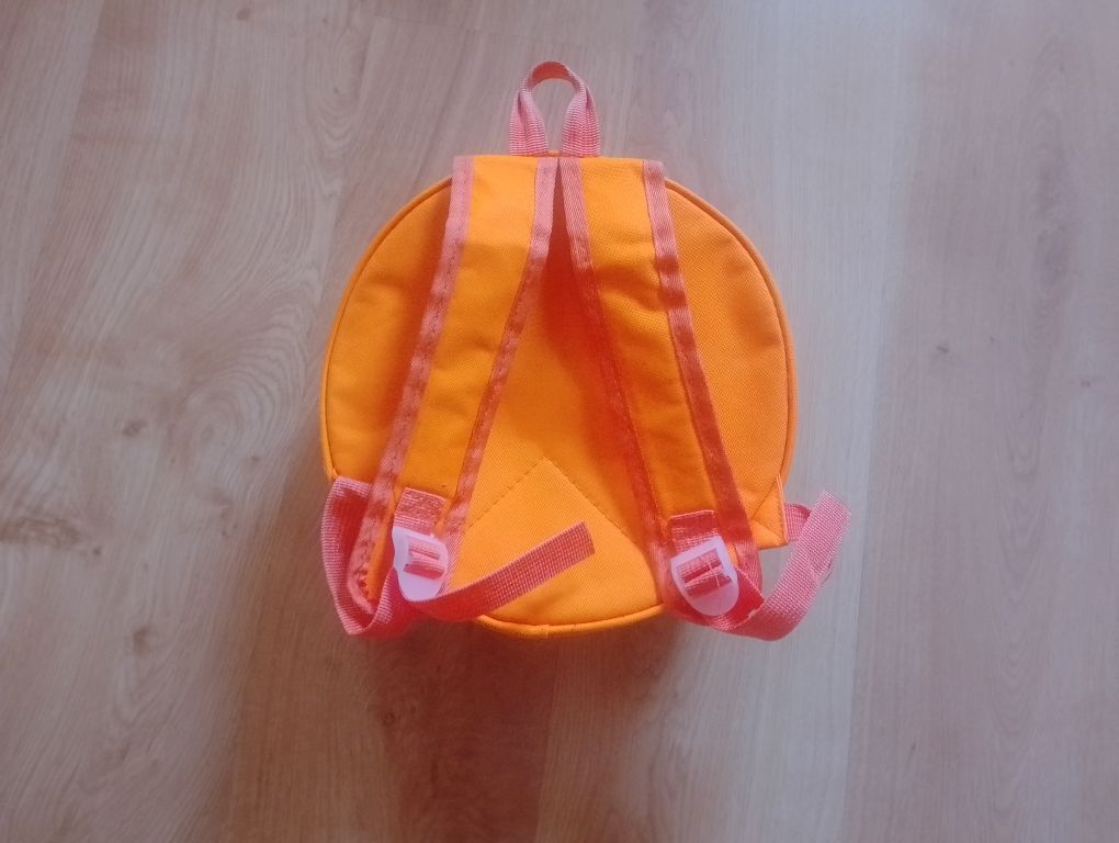 Plecak mały przedszkolny 3D okrągły pomarańcza