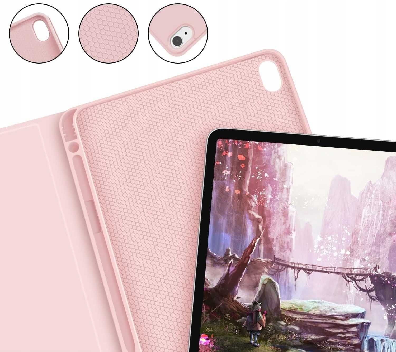 Etui z Klawiaturą do Apple IPAD 10.8 2020 Układ Klawiatury DE Różowy