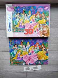 Puzzle Disney princess księżniczki Clementoni 3D