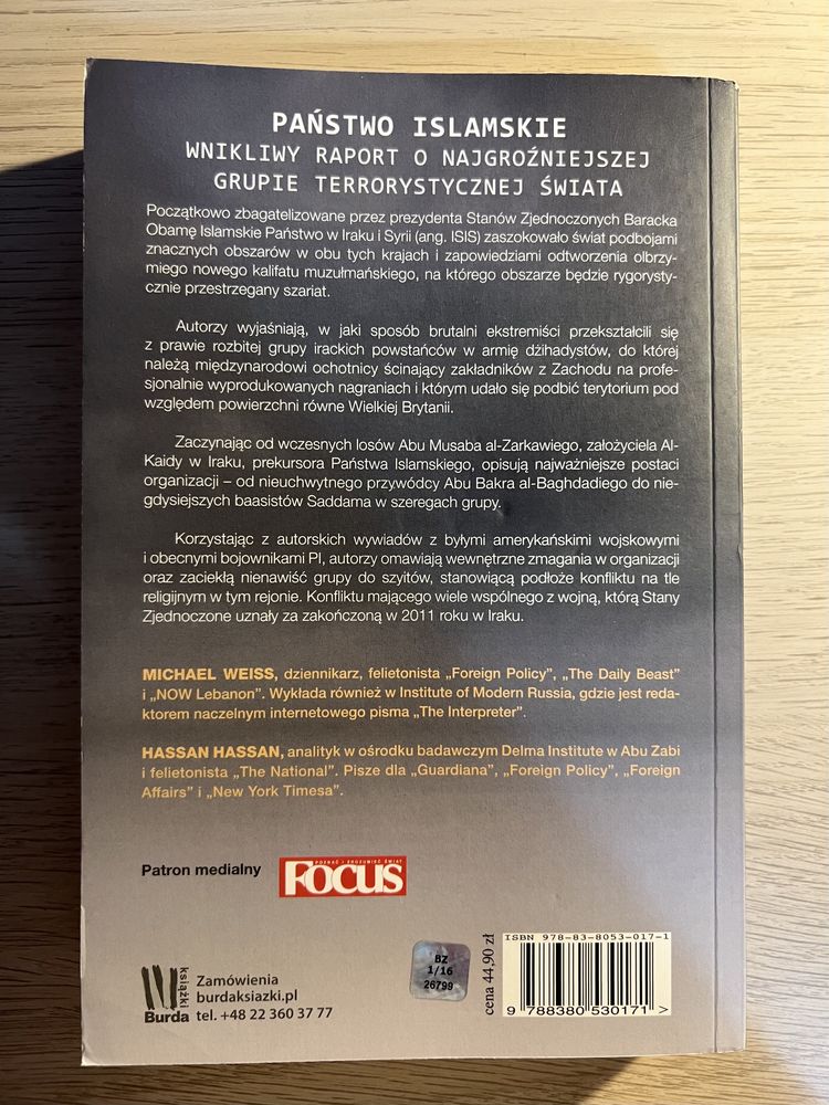 „ISIS. Wewnątrz armii terroru” Michael Weiss, Hassan Hassan