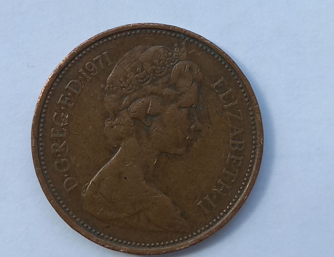 Монета 2 New Pence 1971 рік   (Великобританія)