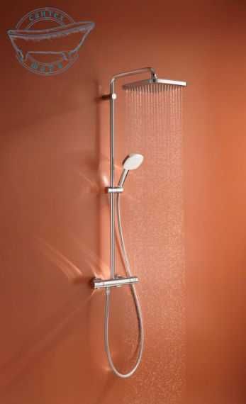 Душевая система с термостатом Grohe Tempesta 250 Cube хром 26689001