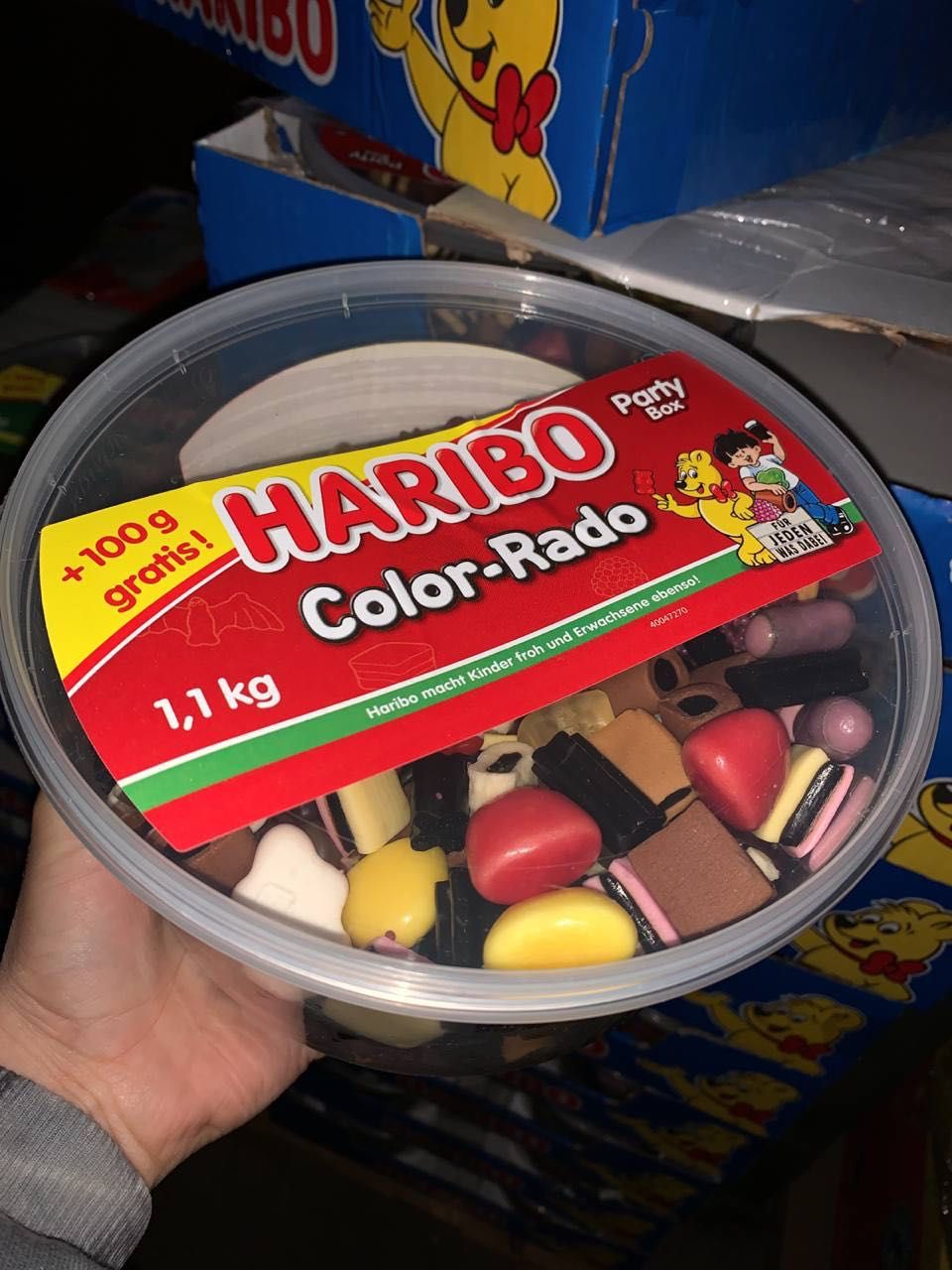 Haribo відерка по 1,1 кг Микс фантазій/ колор радо