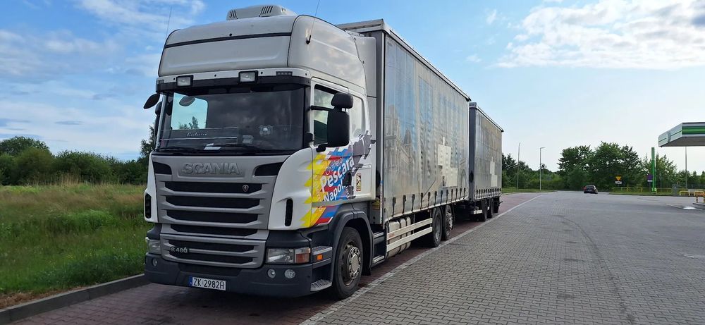 Scania R480  EURO 6 2013 ROK Doki Do Wózka + Wózek Palfinger F3-253PX