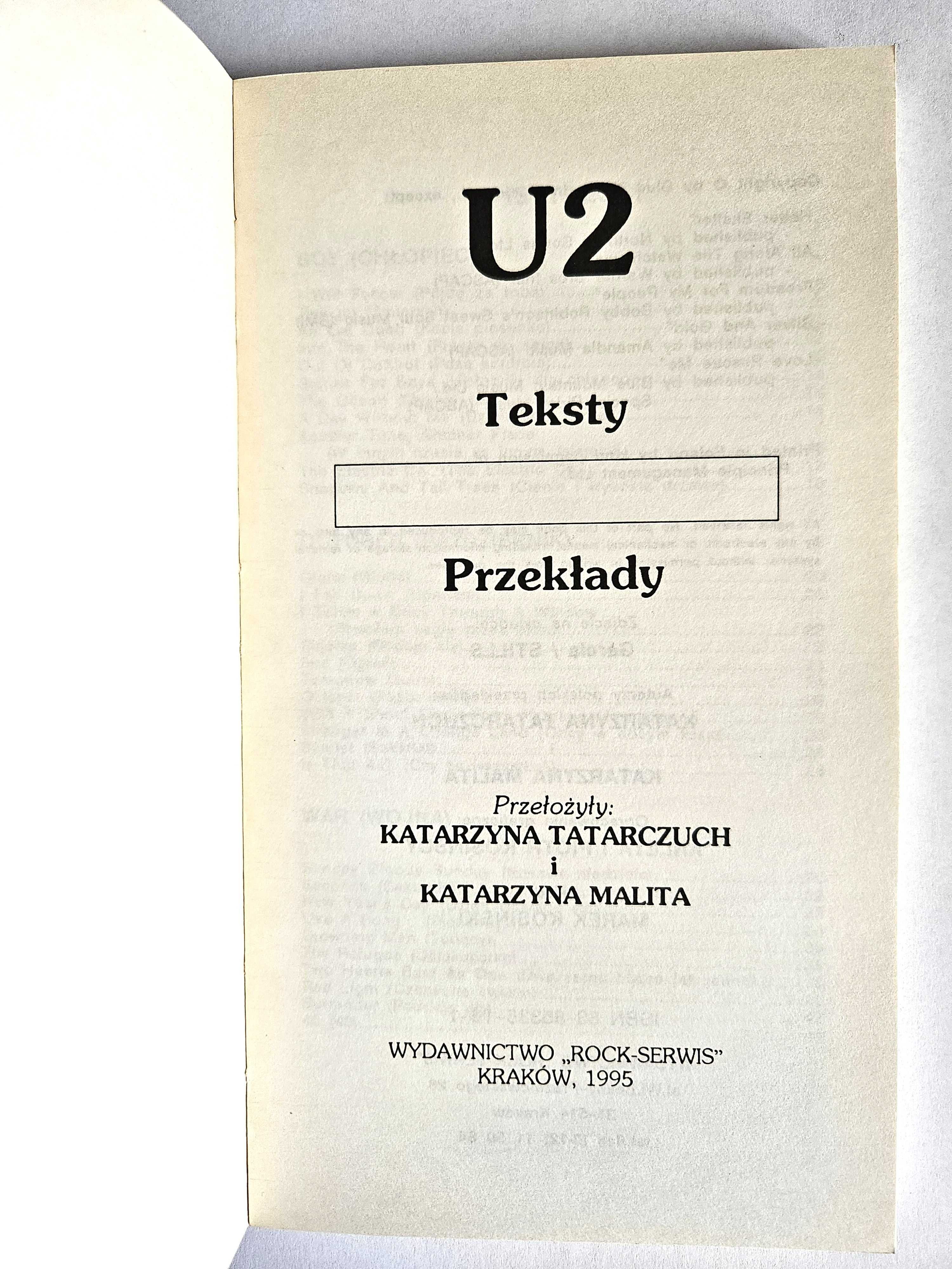 U2 TEKSTY, przekłady - Katarzyna Tatarczuch
