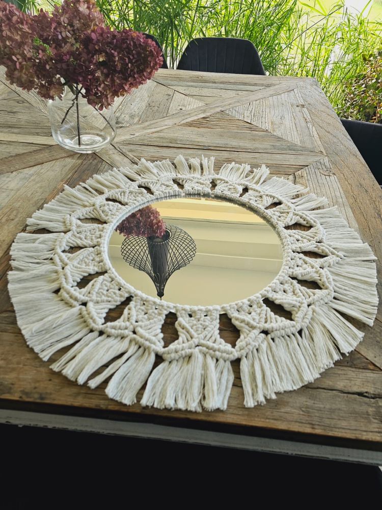Makrama handmade lustro boho