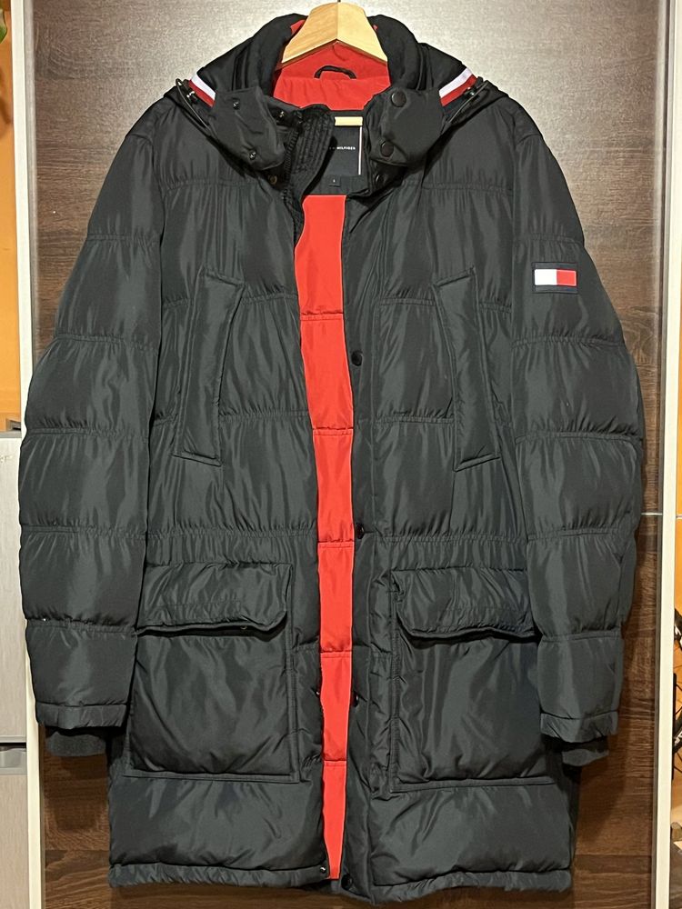 Tommy Hilfiger men’s puffer down jacket Y2K parka puchowa kurtka