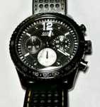 GUESS Fleet męski zegarek na rękę 44 mm pasek silikon czarny W0971G1