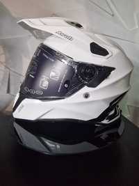 Kask dual off road Airoh Commander White Gloss 'M GRATISY!