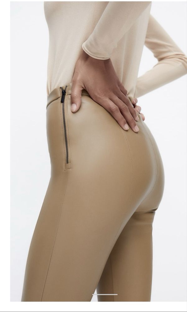 Кожаные лосины Zara, S