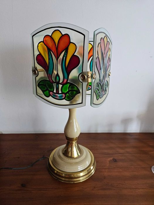 Lampka witrażowa ceramiczna